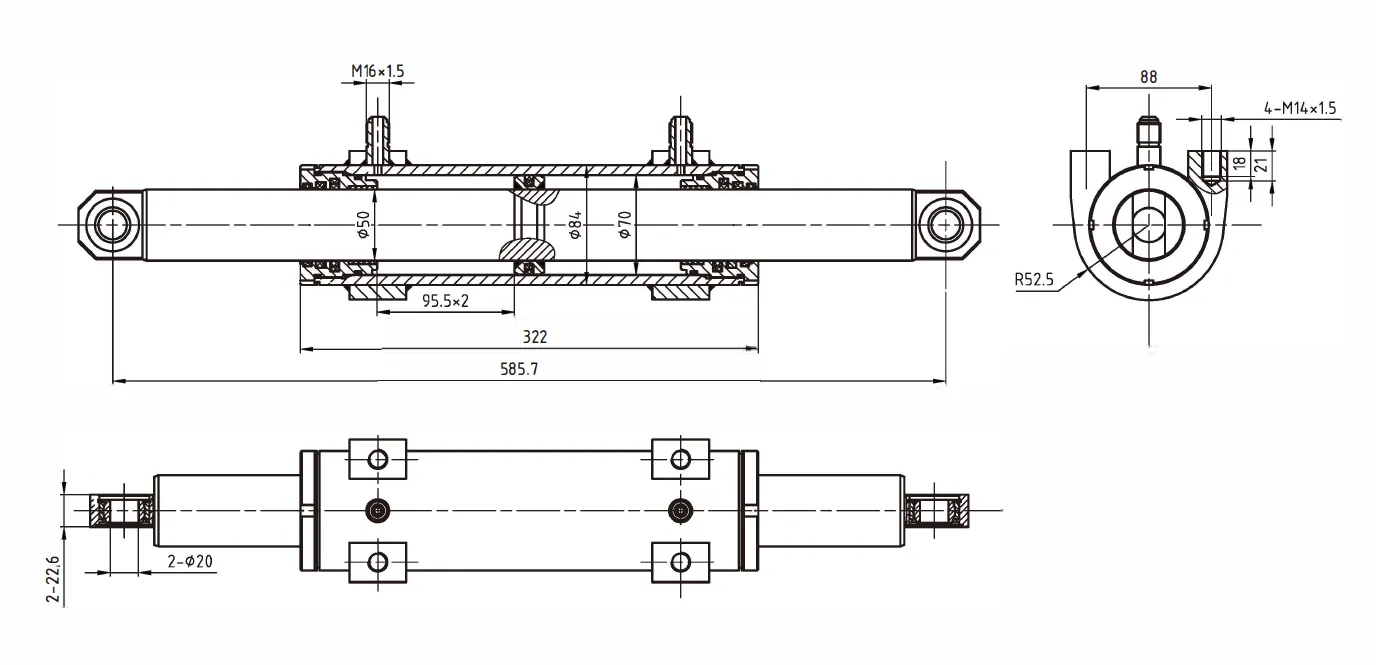 Forklift Steering Hydraulic Cylinder Dimensions