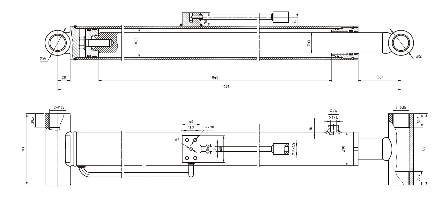 Lifting Hydraulic Cylinder Dimensions