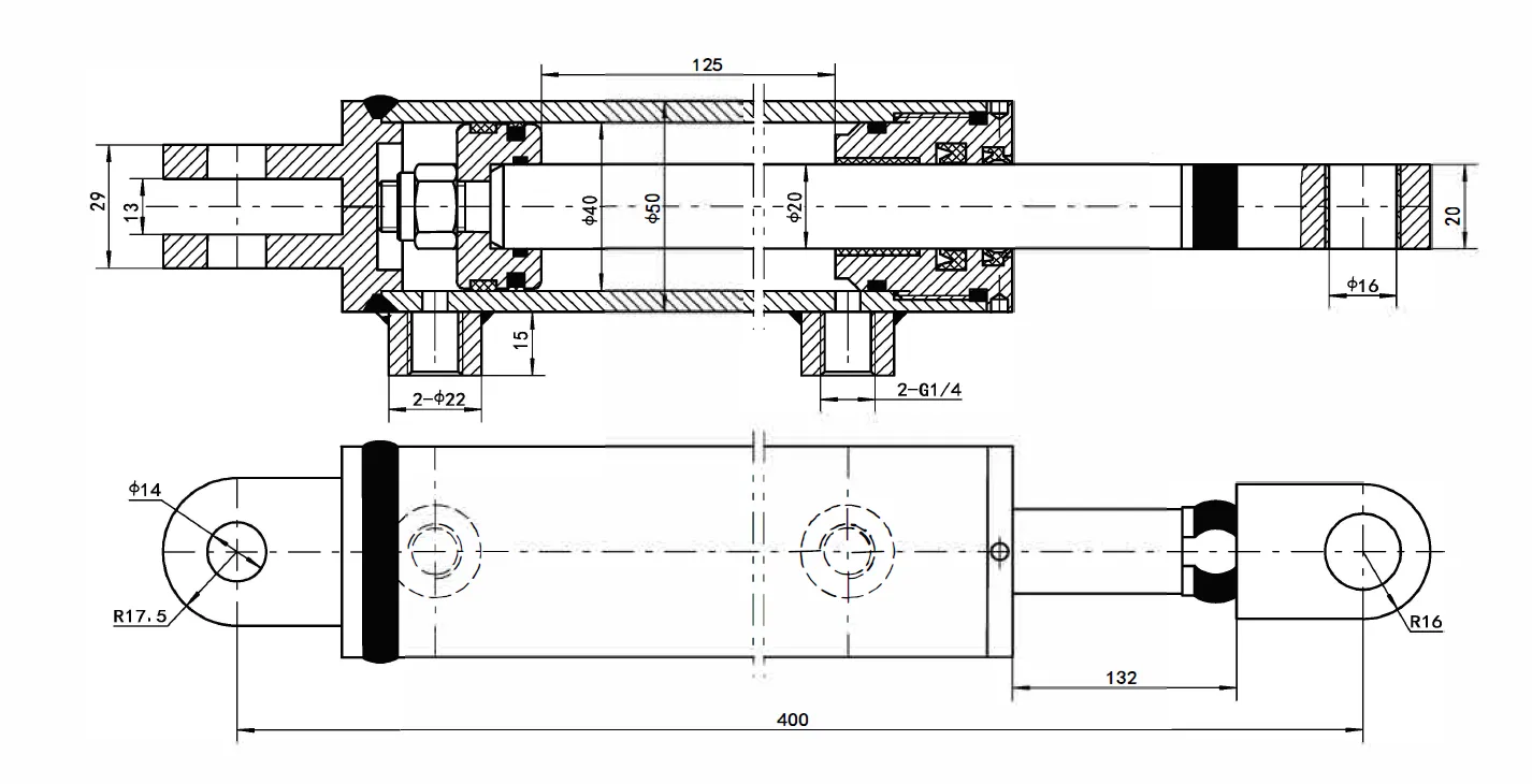 Steering Hydraulic Cylinder Dimensions