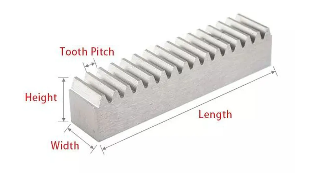Aluminum Gear Rack Dimensions