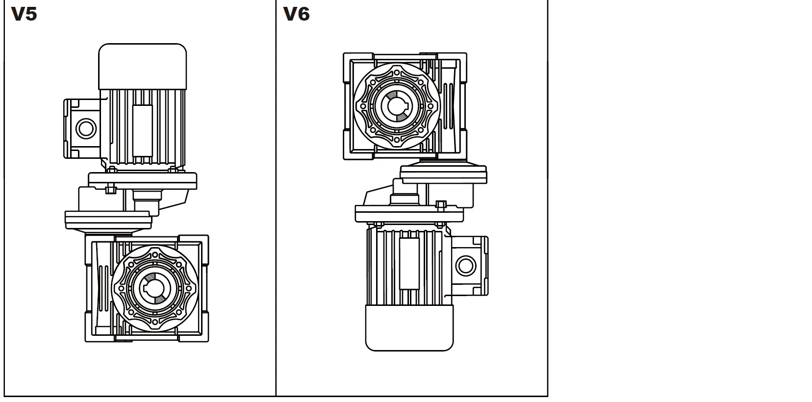 CMN-PC-NMRV Mounting Positions