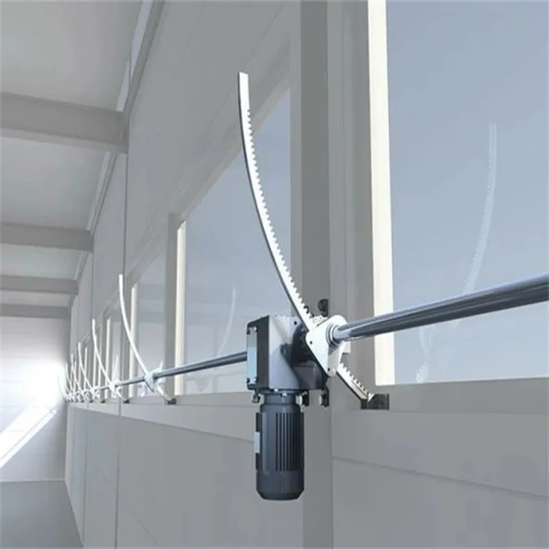 Curved Gear Rack for Open Window Ventilation System Curved Gear Rack for Open Window Ventilation System
