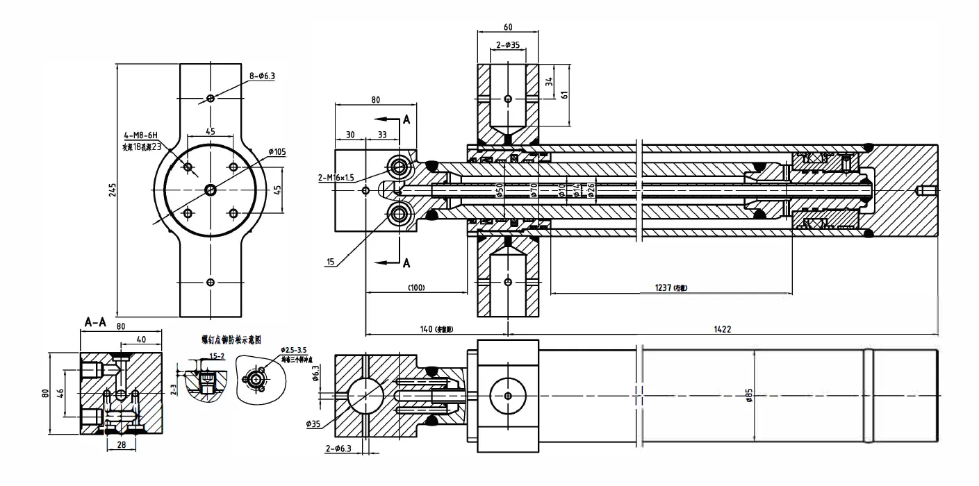 Horizontal Hydraulic Cylinder Dimensions