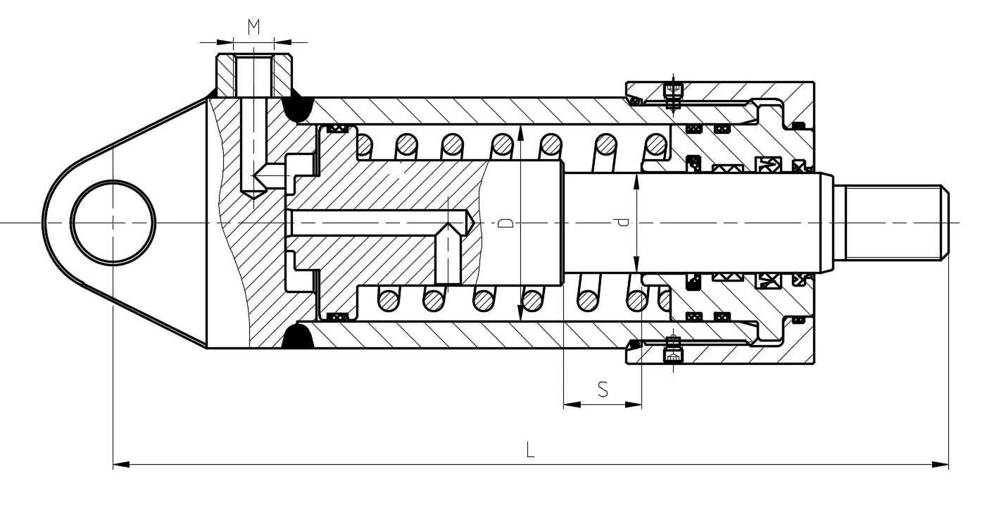 Spring Hydraulic Cylinder Dimensions