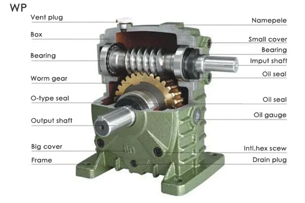 WP Series Worm Gear Reducer Parts WP Series Worm Gear Reducer Parts