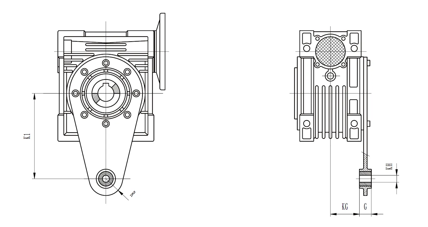 Worm Gearbox Torque Arm Dimensions
