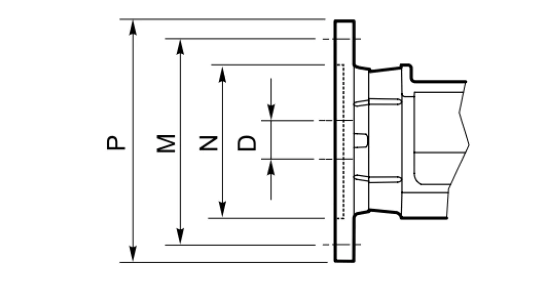 Dimensi Gearbox Cacing untuk Pakan Unggas PGV035