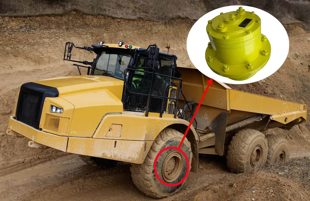 Przekładnia planetarna z napędem na koła do samochodów ciężarowych przegubowych