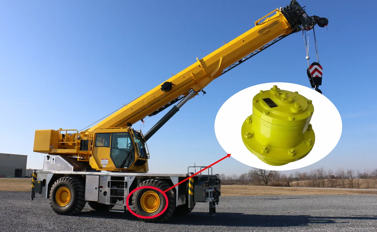 Réducteur planétaire à roues pour grues à roues