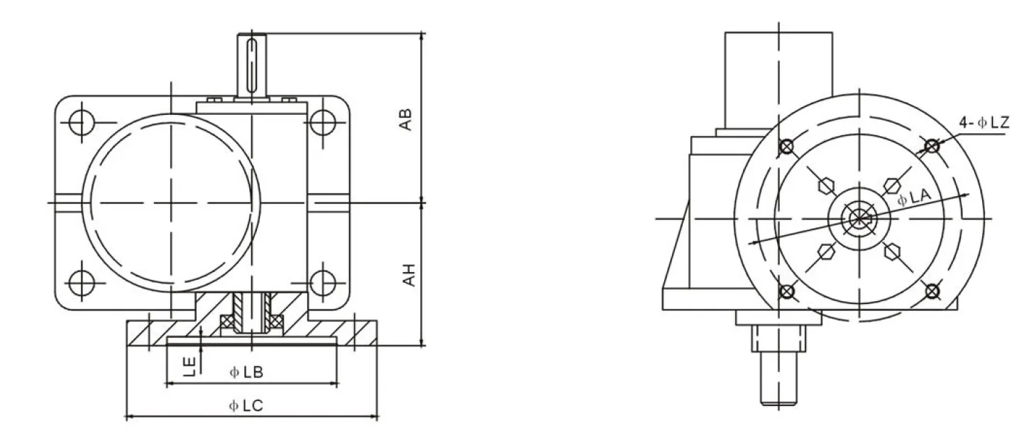 SWL Series Screw Jack Dimensions