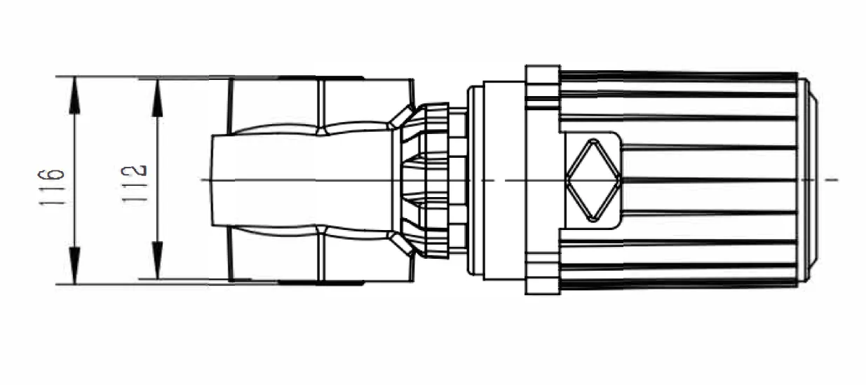 Dimensões do redutor de engrenagem helicoidal XRV050