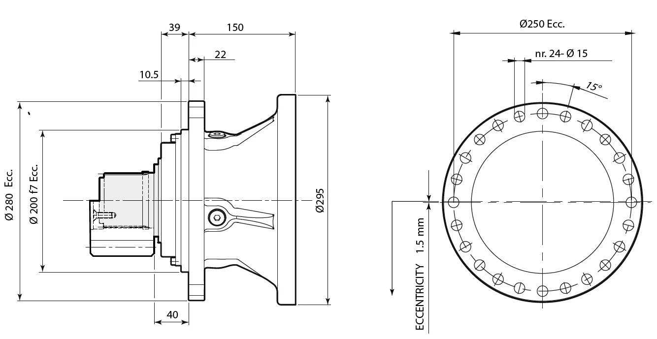 Planetary Slewing Drive Dimensions