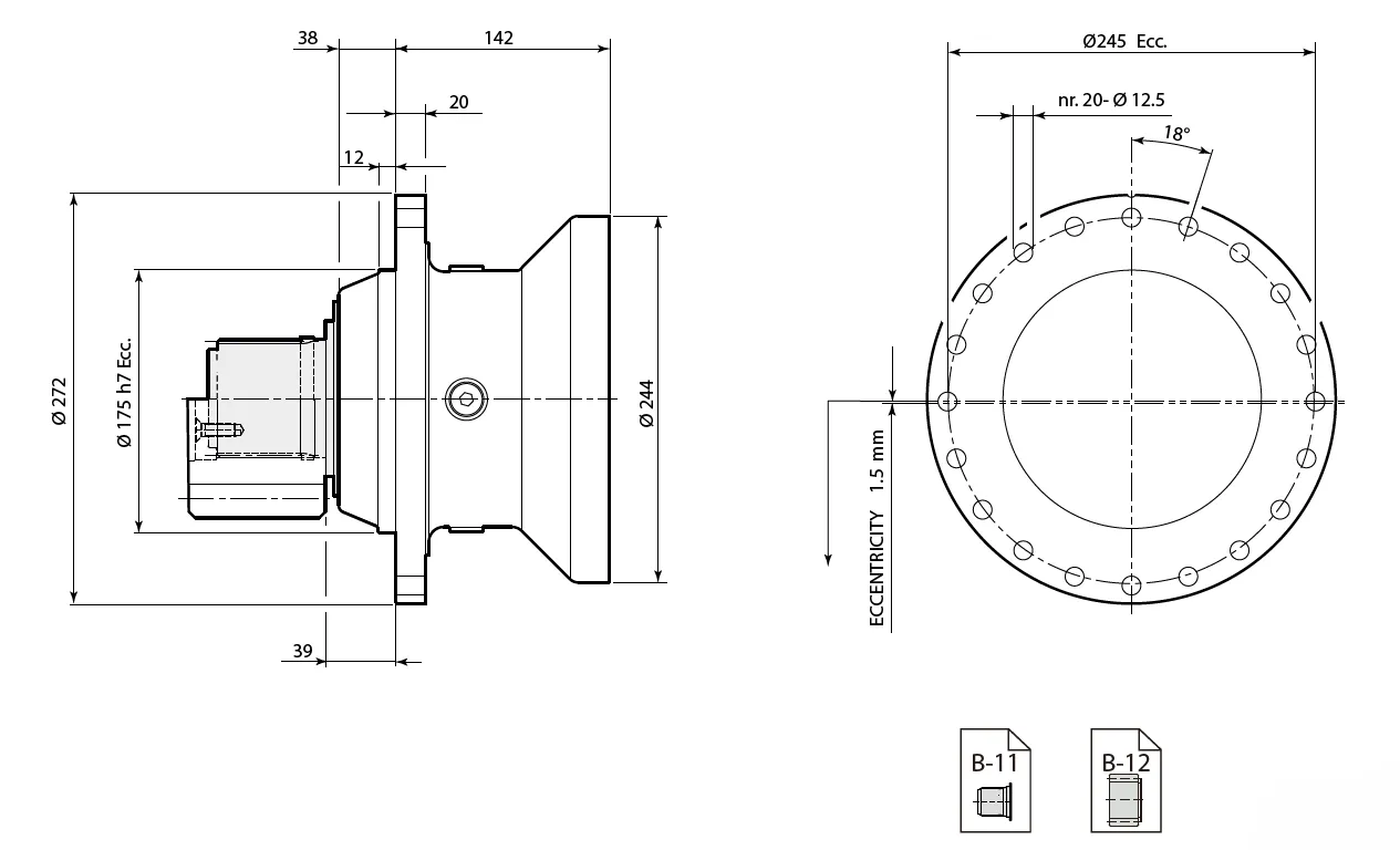 Planetary Slewing Drive Dimensions