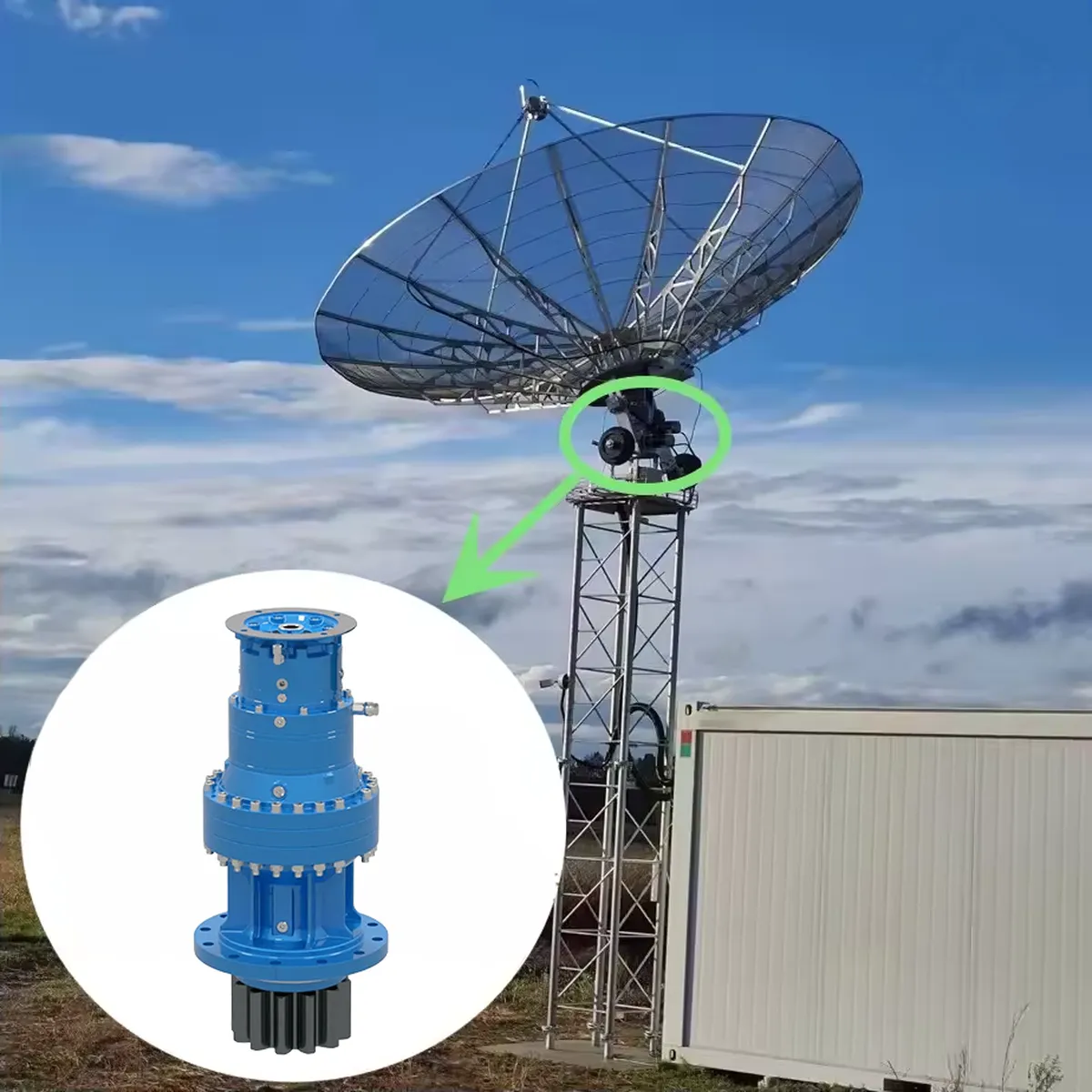 Planetary Slewing Drive Gearbox for Radar Antennas