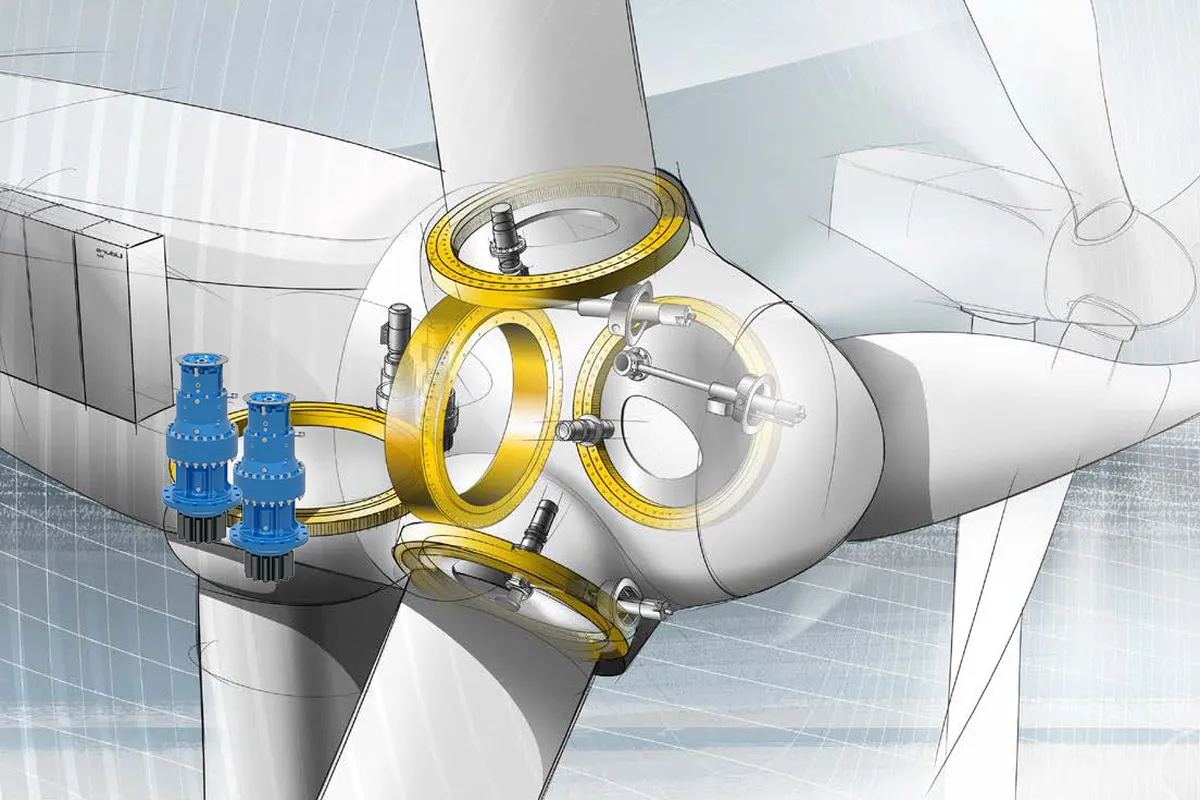 Planetary Slewing Drive Gearbox for Wind Turbines