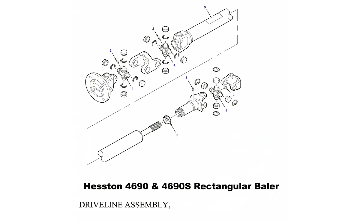 PTO Shaft for Hesston Square Baler