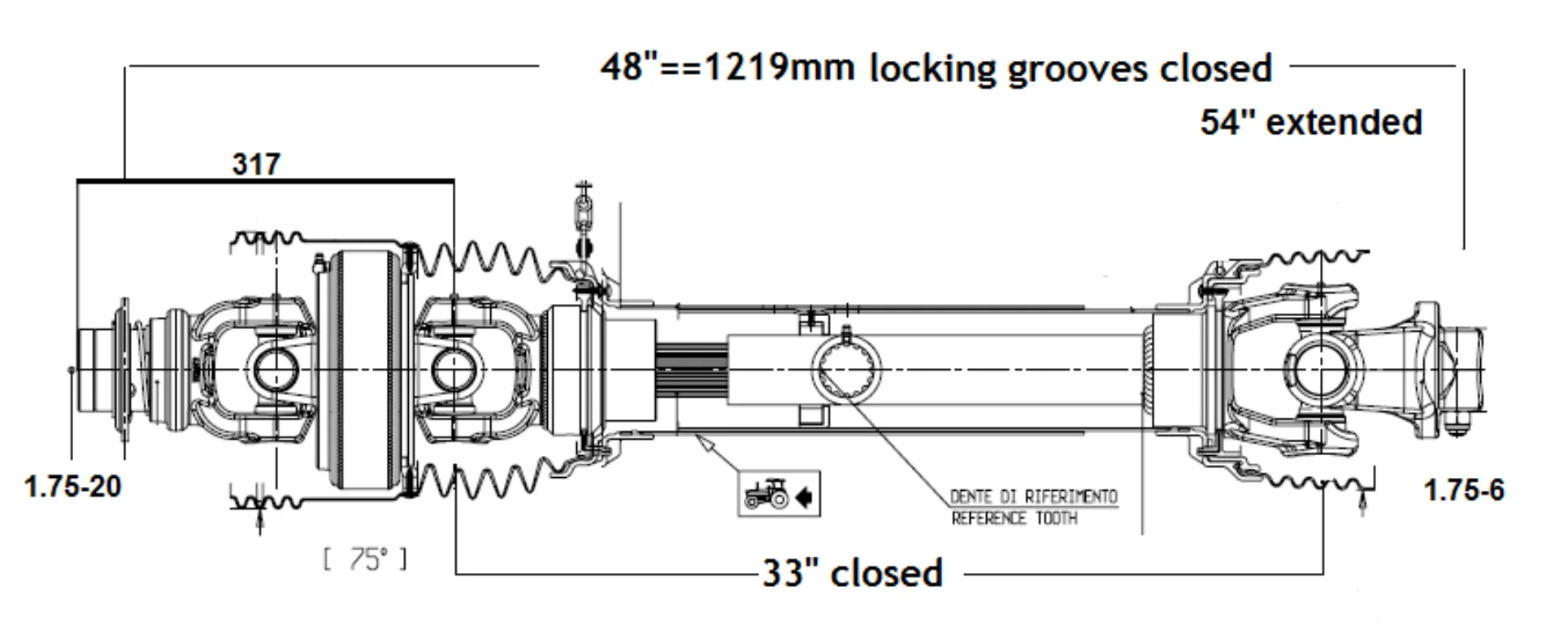PTO Shaft for Krone Square Baler