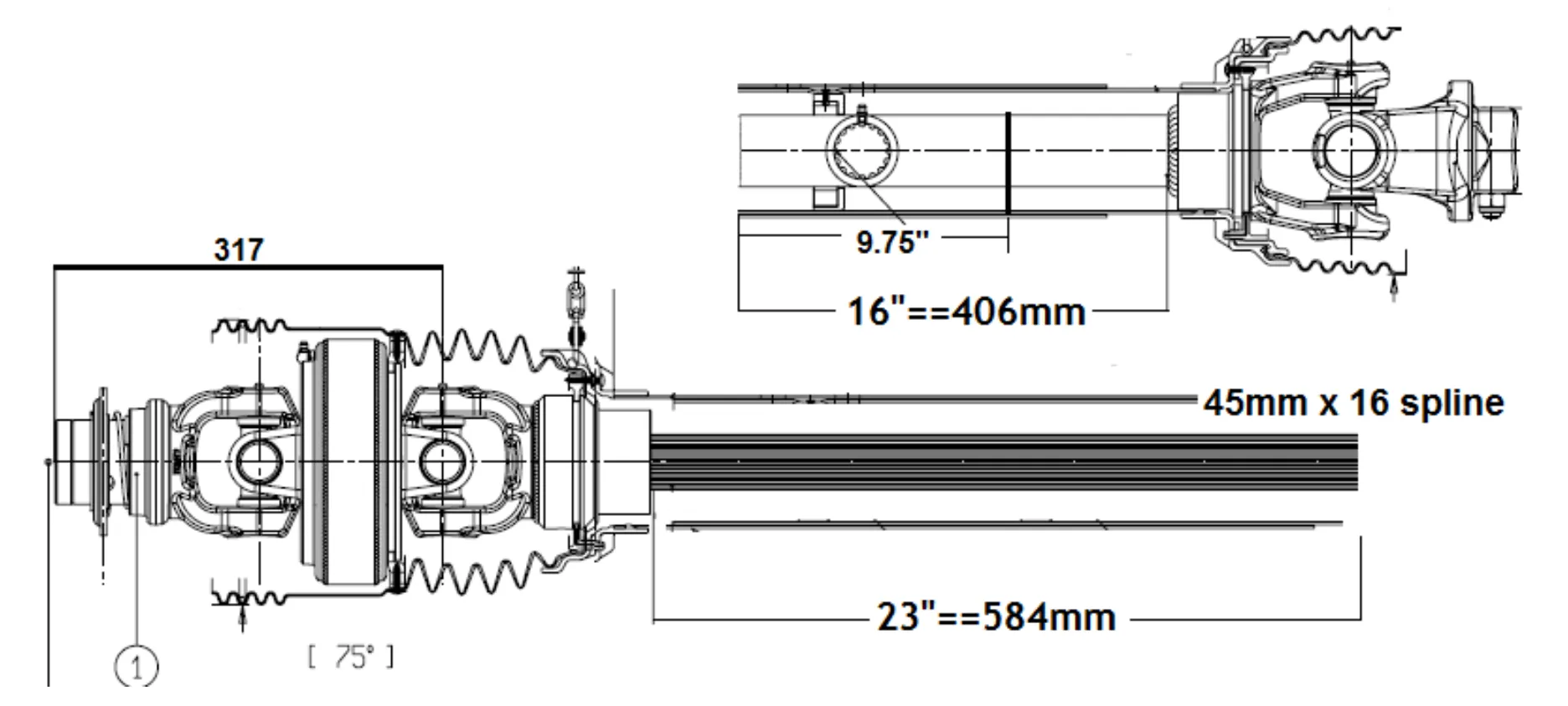 PTO Shaft for Krone Square Baler