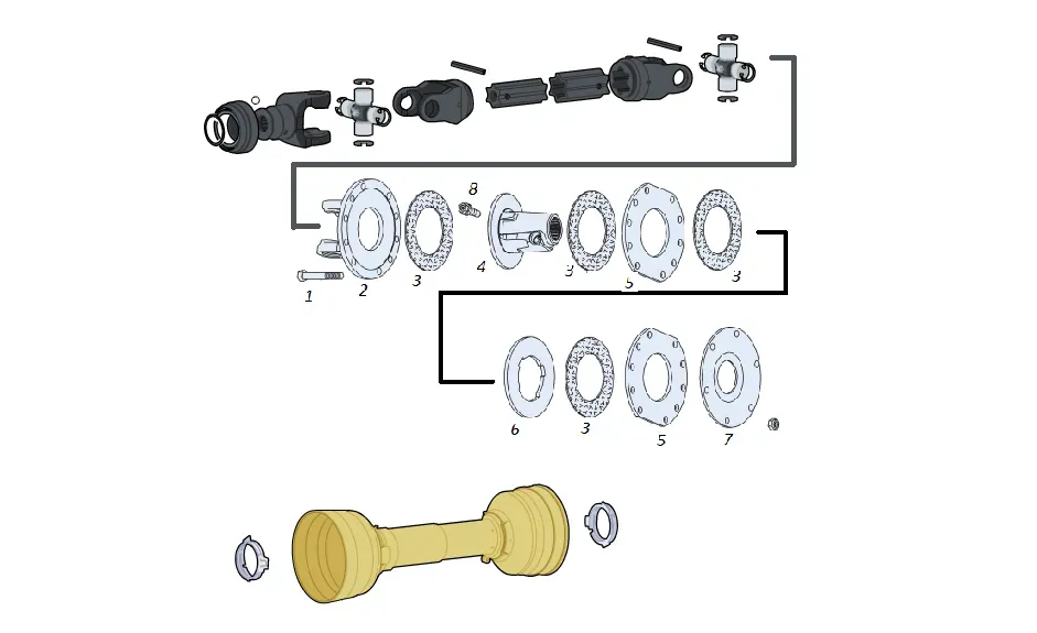 PTO Shaft for Woods Heavy Duty Rotary Cutter