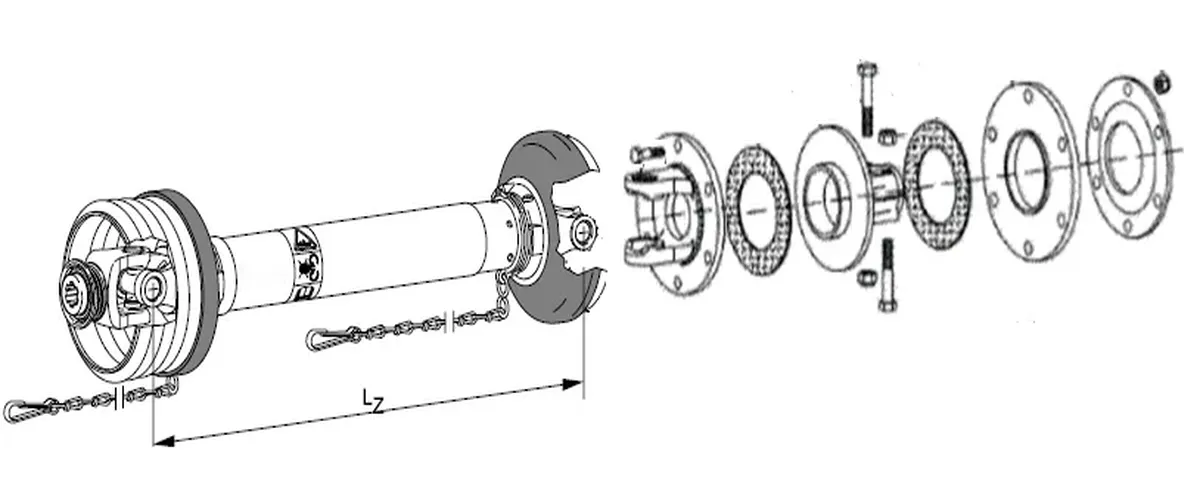 PTO Shaft for Woods Medium Duty Rotary Cutter