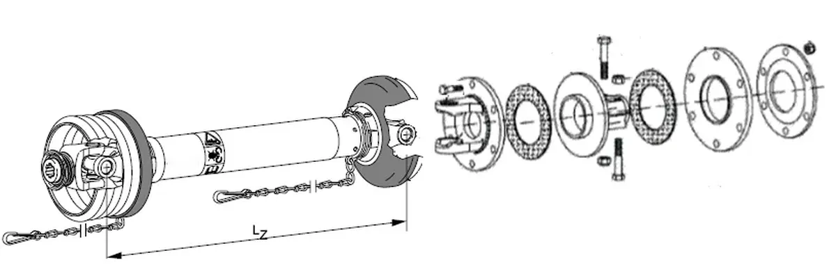 PTO Shaft for Woods Rotary Cutter