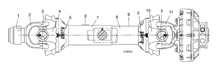 安乐威碎枝机动力输出轴