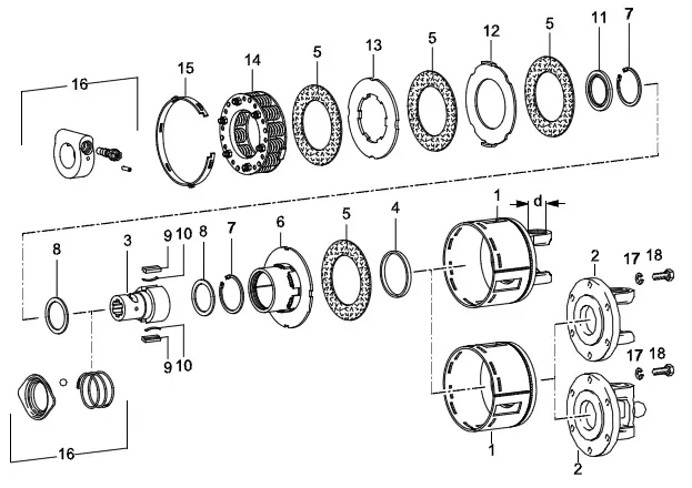 FK96 Over-running Friction Clutches