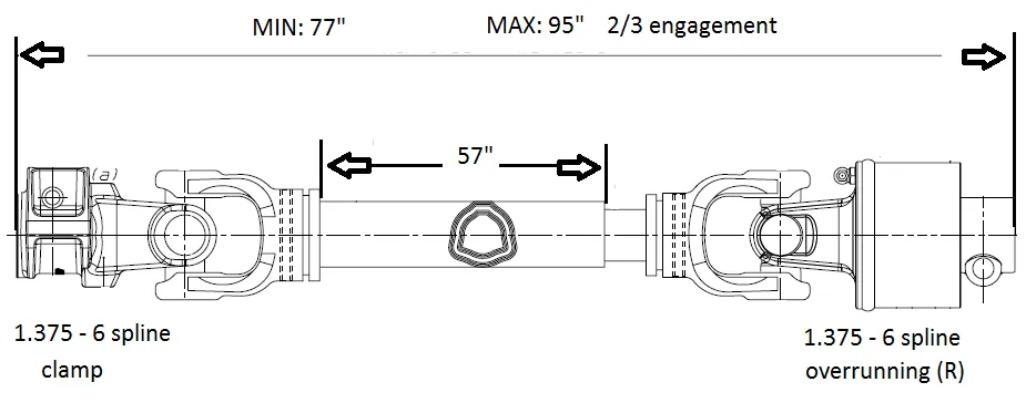 PTO Shaft for D&M Orchard Sprayer
