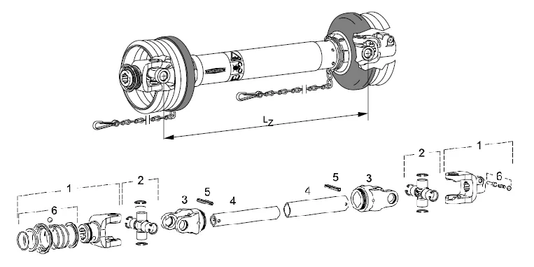 PTO Shaft for Meyer Manure Spreader