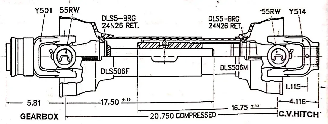 PTO Shaft for Rears Pul-Blast Sprayer