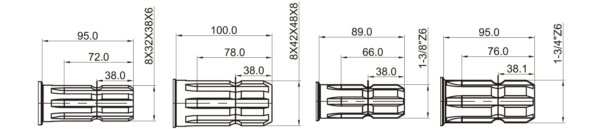 CMN-SF230 Fertilizer Spreader Gearbox Dimensions